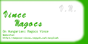 vince magocs business card